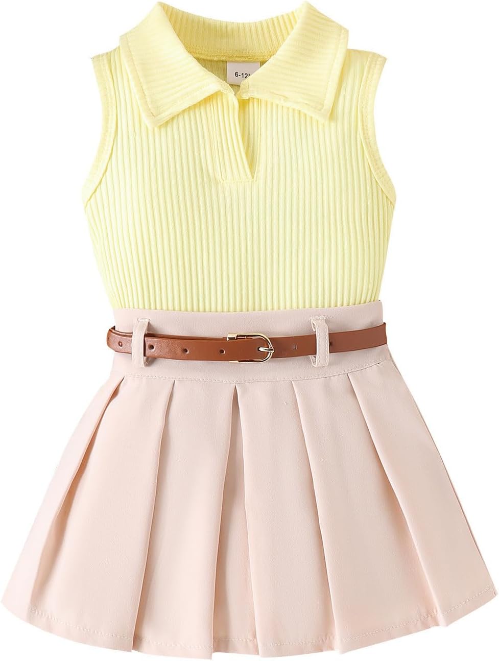 Girls Outfits& Set Toddler Baby Infant Girls Solid Sleeveless Ribbed Tops Vest Pleated