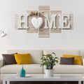 5 Pieces Canvas Prints Wall Art HOME Sign Pictures Modern Painting Artwork Print Oil Print Framed Hang Bedroom Living