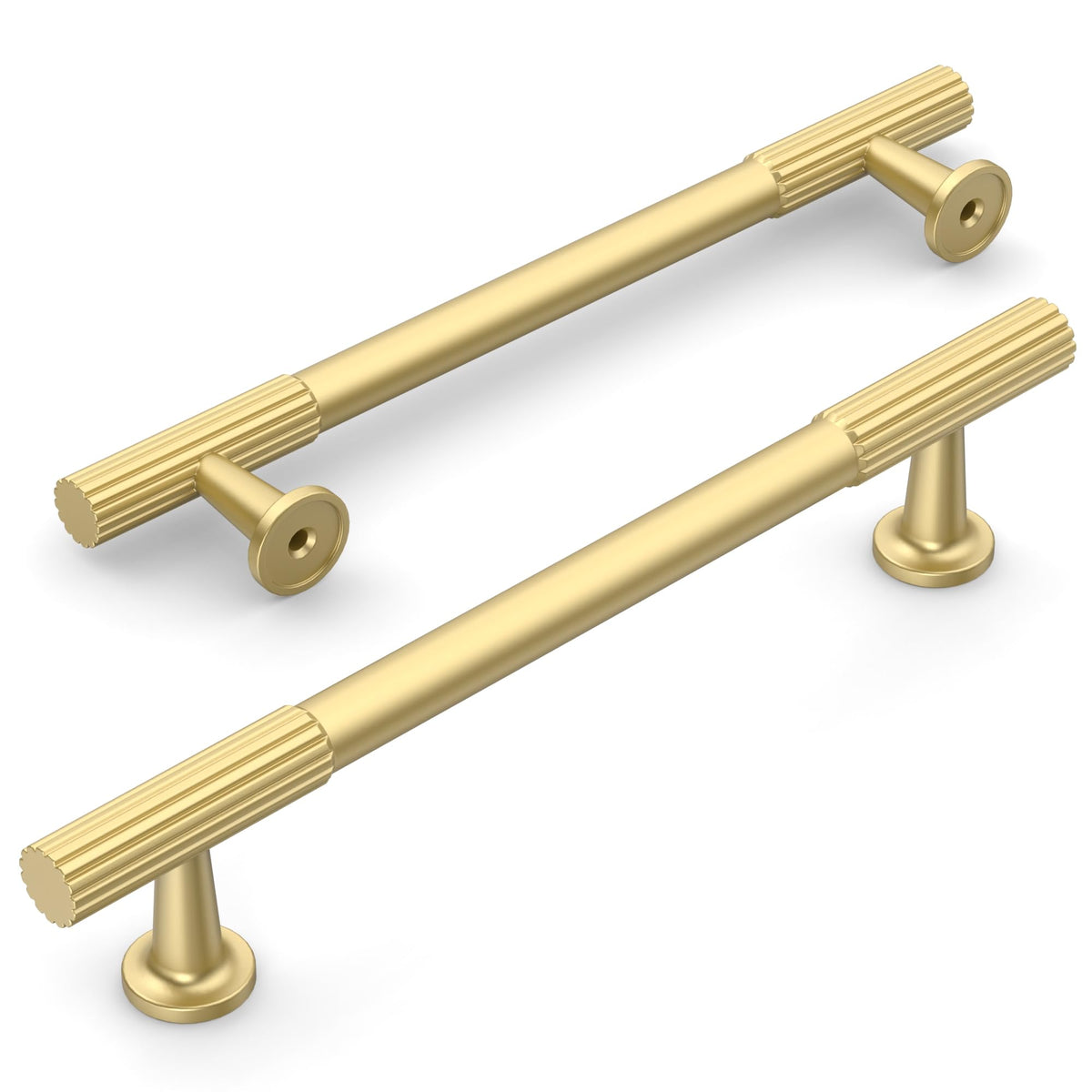 10 Pack Brushed Gold Cabinet Pulls 5"