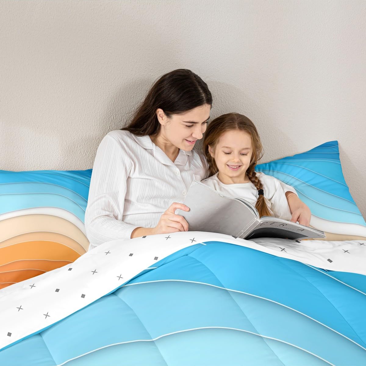 Ocean Comforter Sea Wave Bedding Set, Coastal Beach Bedding Sets & Collections Abstract Art Down Comforter