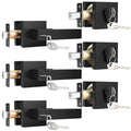 3 Pack Entry Lever Door Handle and Single Cylinder Deadbolt Lock, Heavy Duty Exterior Door Lock Set with Deadbolt