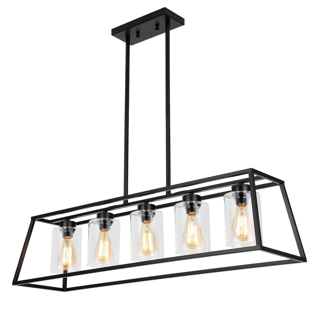 Rectangle Chandeliers Light fixtures Over Table