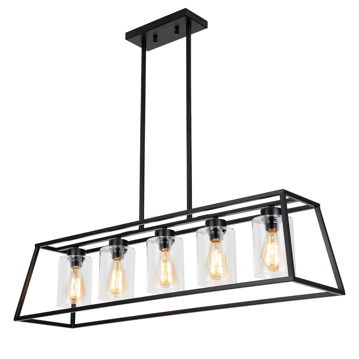 Rectangle Chandeliers Light fixtures Over Table