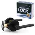 Round Passage Heavy Duty Zinc Door Handle Without Key,Matte Black