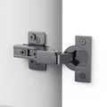 20 Pack Frameless Inset Soft Close Concealed Hinges, Black Titanium Plated, Self Closing, 105° Open Angle 3D
