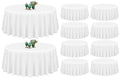 10 Pack White Round Tablecloth 90 Inch
