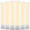 16 inch Under Cabinet Lighting, 6 Pack Motion Sensor Light Indoor Rechargeable Magnetic Closet Lights Battery