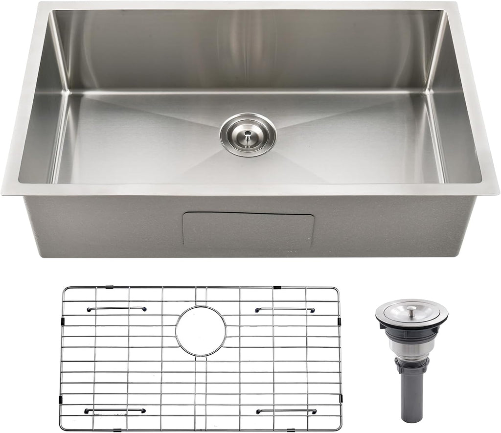 32 Inch Undermount Kitchen Sink Stainless Steel | 32x18 Stainless Steel Kitchen Sink Undermount 16 Gauge Under
