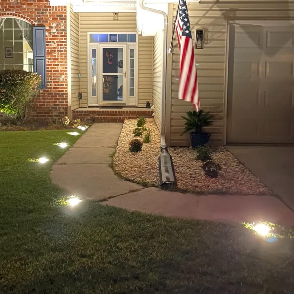 12W LED Well Light, Low Voltage Landscape Ground Lights,12V-24V Outdoor In Ground Lights, IP67 Waterproof Landscape