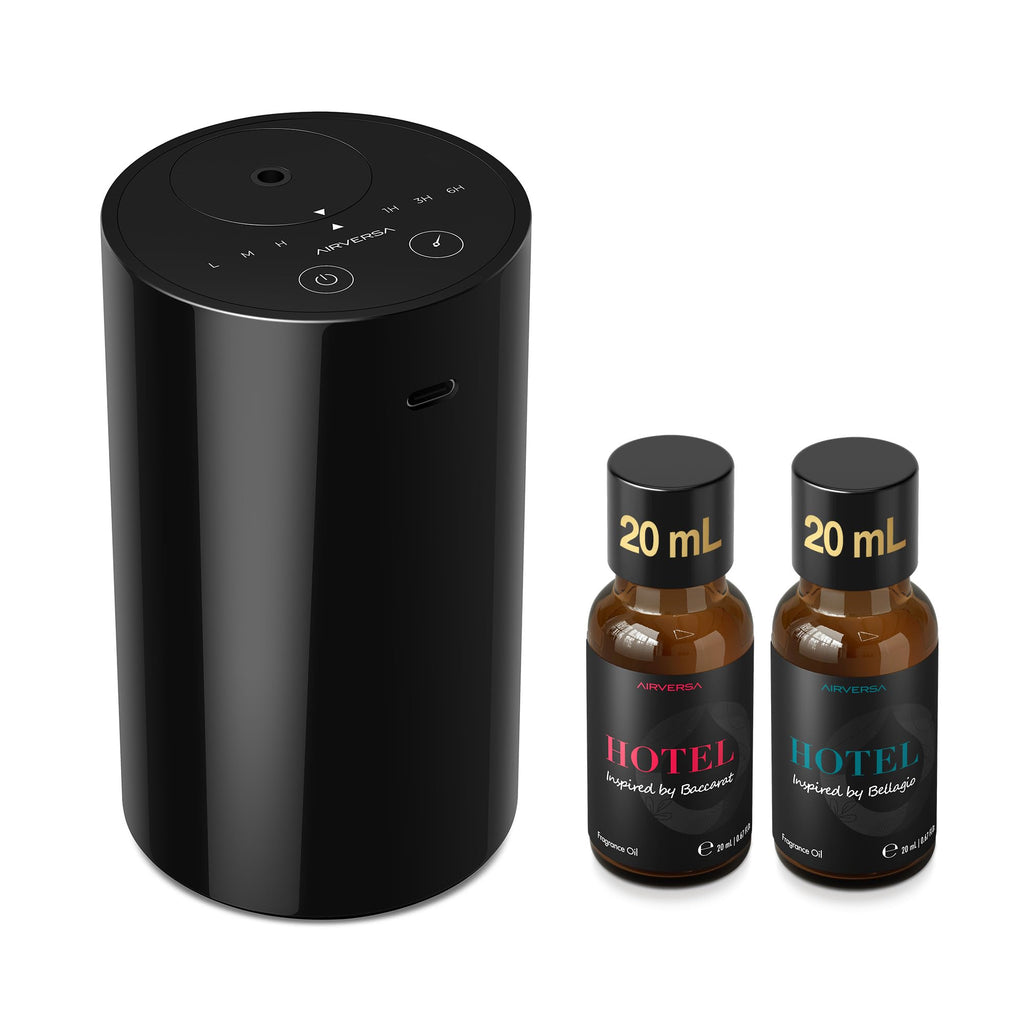 Waterless Essential Oil Diffuser Starter Kit Car, Black