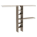 SuiteSymphony 16-Inch Closet Organizer with Shelves, Natural Gray