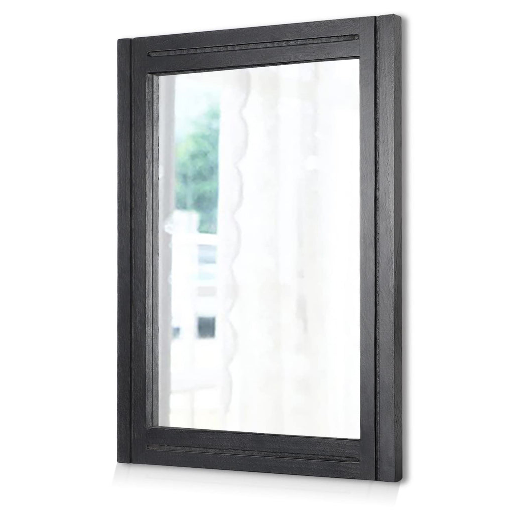 Black Mirrors for Wall Rectangle Wood Framed Large Hanging Mirror