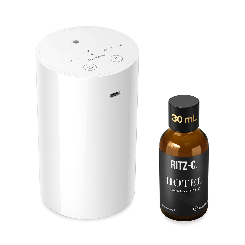 ANZ Waterless Essential Oil Diffuser Starter Kit, White