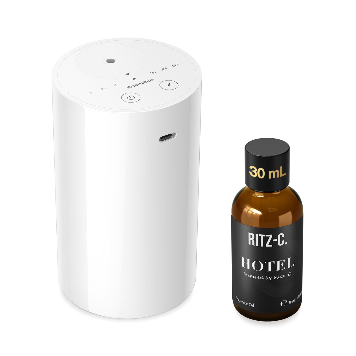 ANZ Waterless Essential Oil Diffuser Starter Kit, White