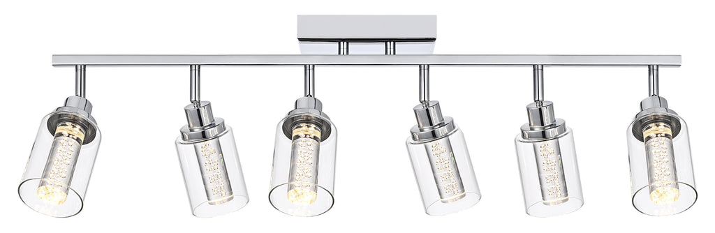 Dimmbale LED Track Lighting Kit 6-Light Rotatable Spotlight