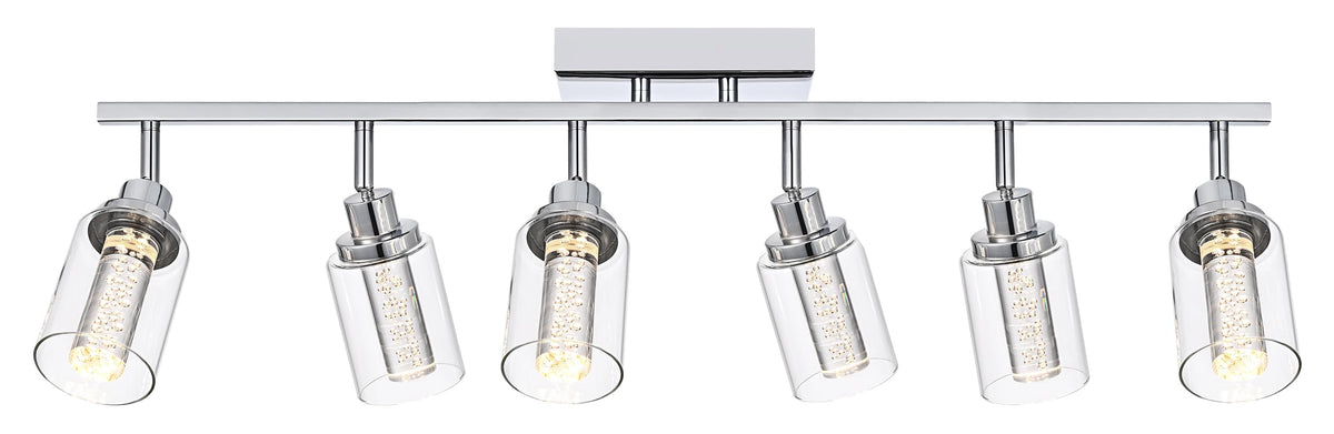 Dimmbale LED Track Lighting Kit 6-Light Rotatable Spotlight