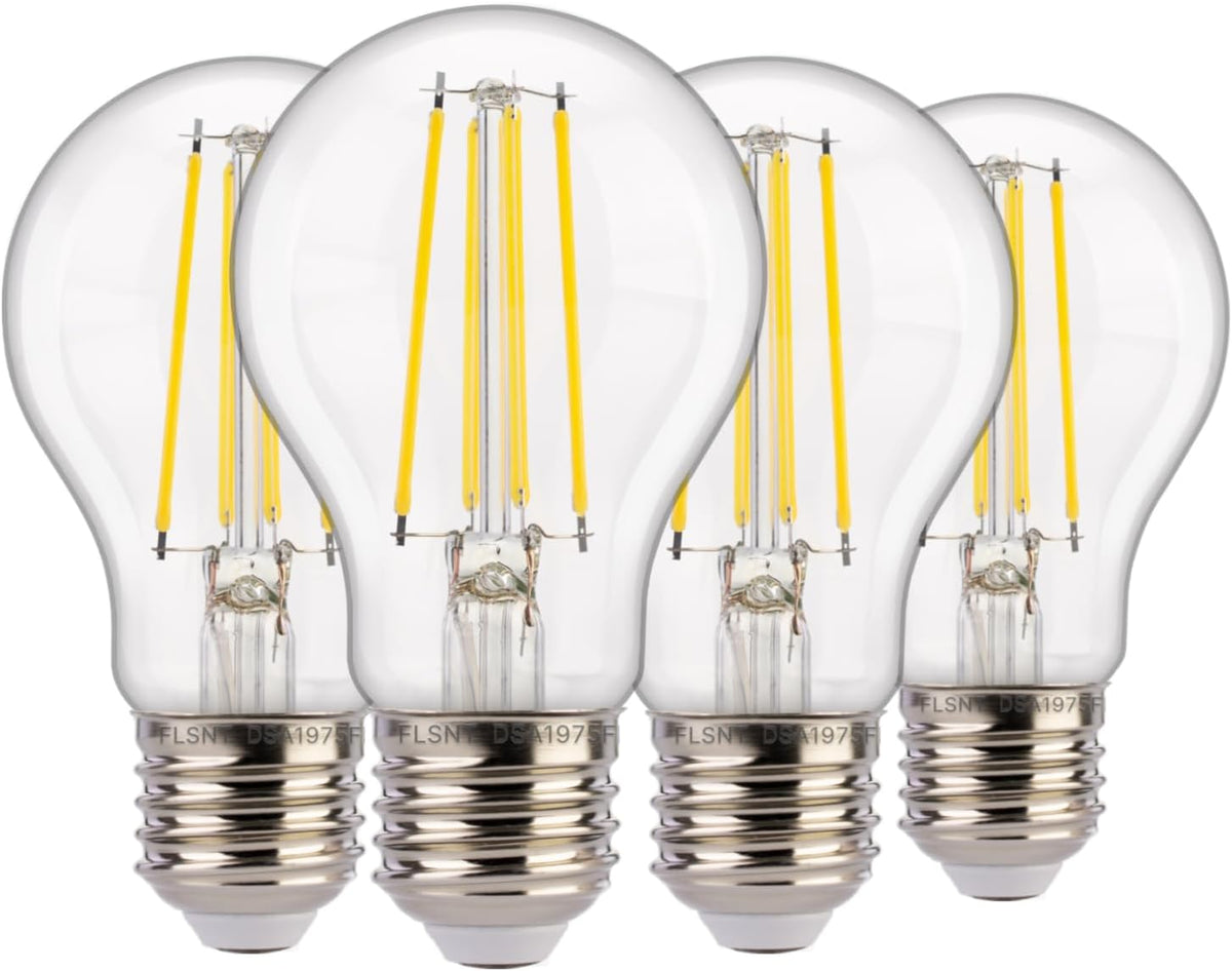 Dusk to Dawn Outdoor Sensor A19 LED Light Bulb, 5000K Daylight,8W (100W Eqv.), 1400LM, Vintage Filament E26 Base,Auto