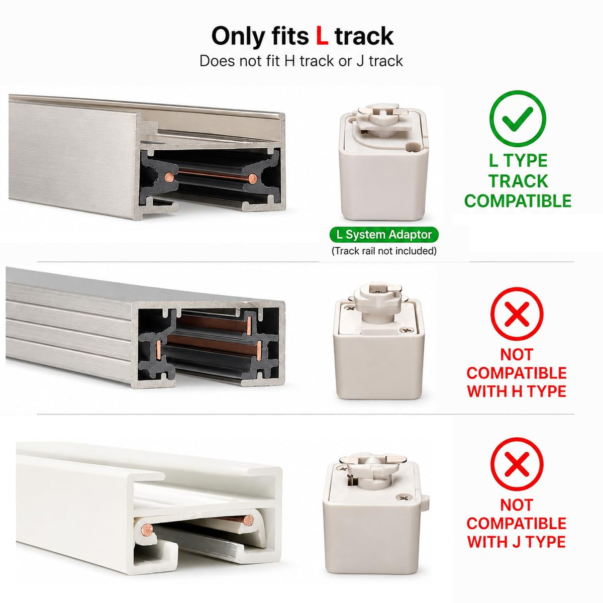 L Type Track Lighting Heads Dimmable LED Track Light Heads with Remote, 2700K-6500K Adjustable, Flicker Free CRI90+