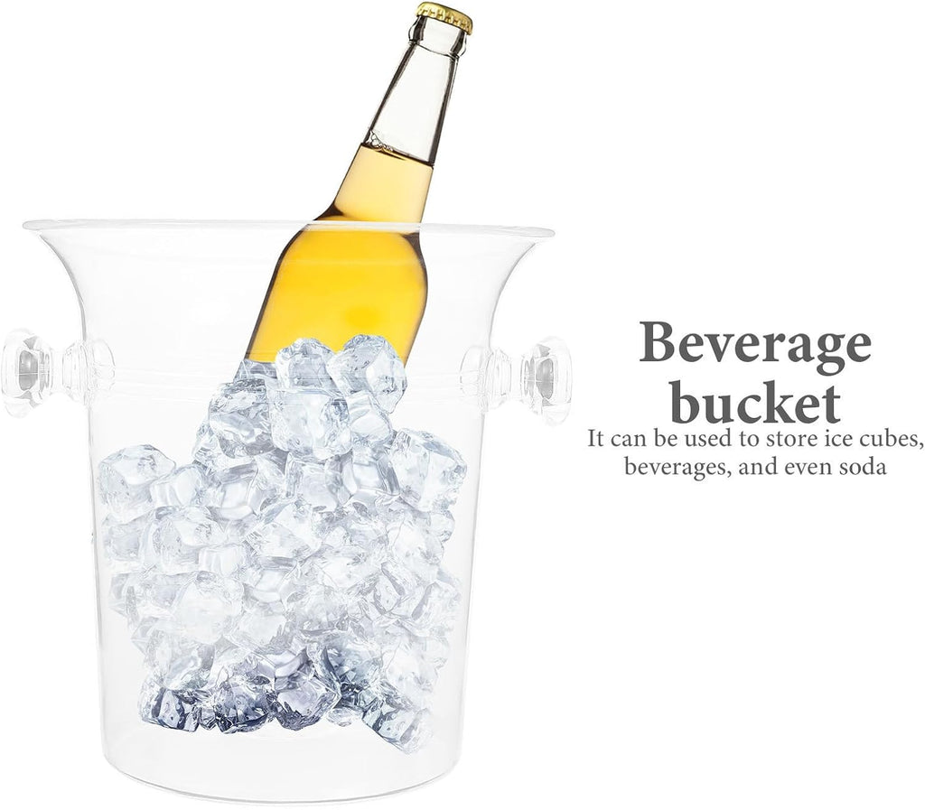 Acrylic Ice Bucket with Handle for Bar and Pub Service