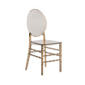 Chiavari Ghost Chairs, Stackable Acrylic, Modern, Set of 2, Amber