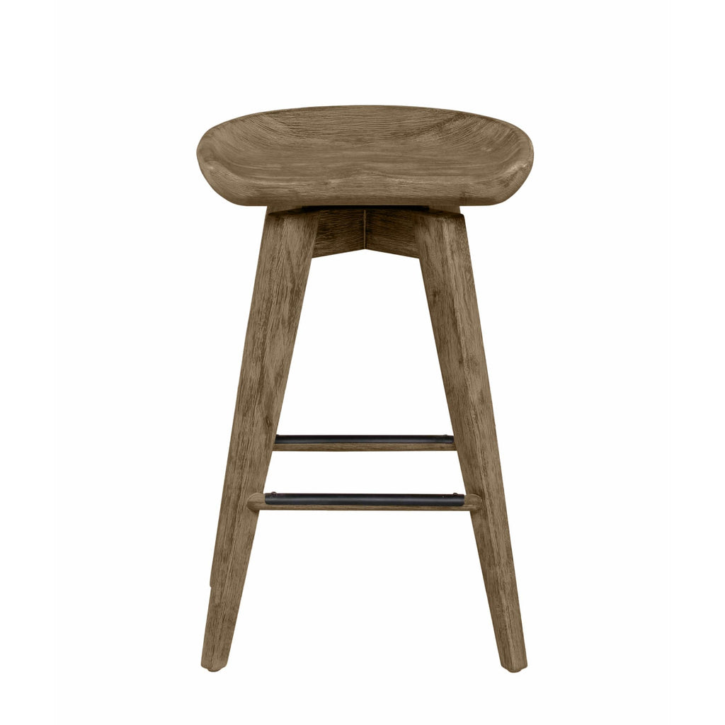 Inspired Bertoia Style Bali Backless Swivel Counter Stool - Weathered Wire-Brush