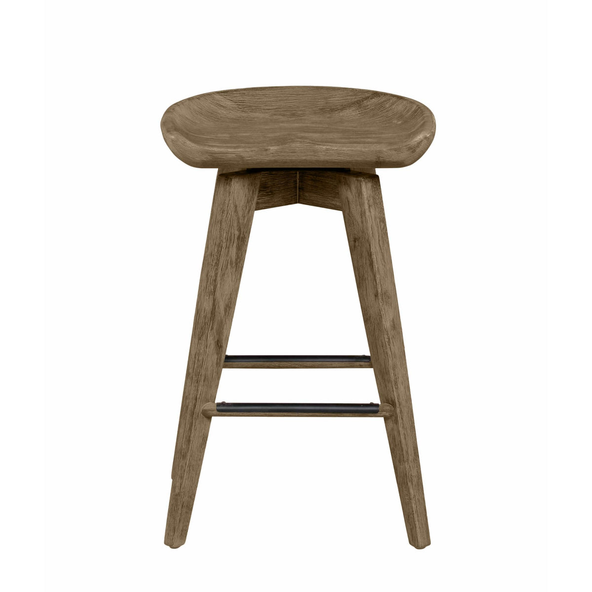 Inspired Bertoia Style Bali Backless Swivel Counter Stool - Weathered Wire-Brush