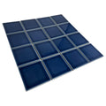 5 sq.ft. Navy Blue 3x3 Inches Porcelain Tile - Polished Square Mosaic for Swimming Pools, Spas, Showers, Kitchen