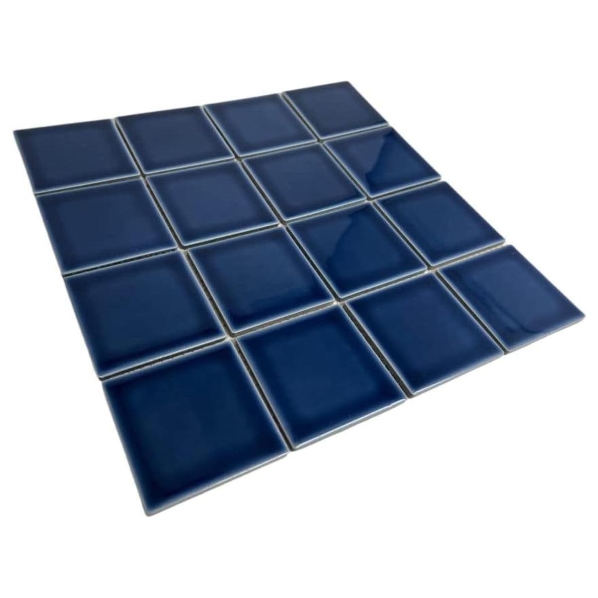 5 sq.ft. Navy Blue 3x3 Inches Porcelain Tile - Polished Square Mosaic for Swimming Pools, Spas, Showers, Kitchen