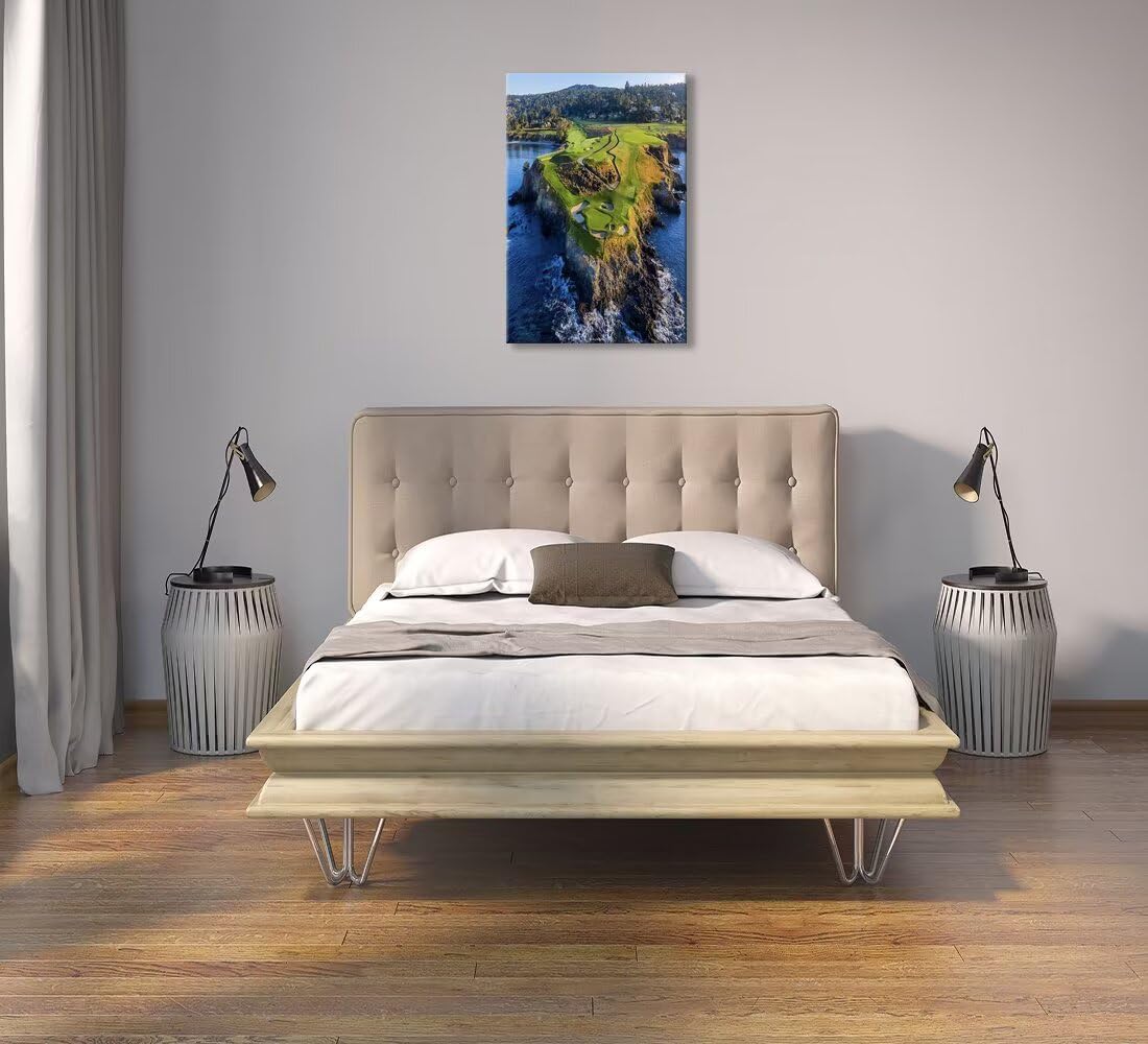Pebble Beach Golf Course Canvas Wall Art Bedroom Bathroom Home Decorations Sports Landscape Office Room Decor Golf