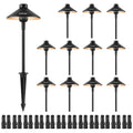 12 Pack Low Voltage Landscape Path Lights, 3W /DC Outdoor LED Pathway Lighting, 3000K Warm White