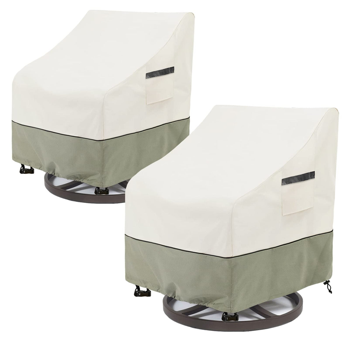 Outdoor Swivel Lounge Chair Cover 2 Pack, Waterproof Heavy Duty Outdoor Chair Covers, Patio Rocking Chair Covers for