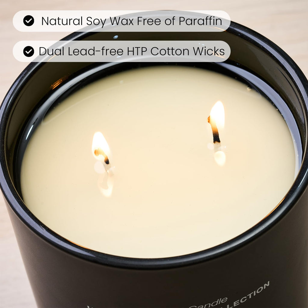 Natural Soy Large Candle| Eucalyptus Mint | 16.6 oz, 95H Burn | Scented Candles for Relaxation, Meditation, Home