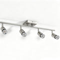 Long Stem Track Lighting, Nickel Hardwired GU10 Ceiling Spotlight, Rotatable Adjustable Long Arm Track Light
