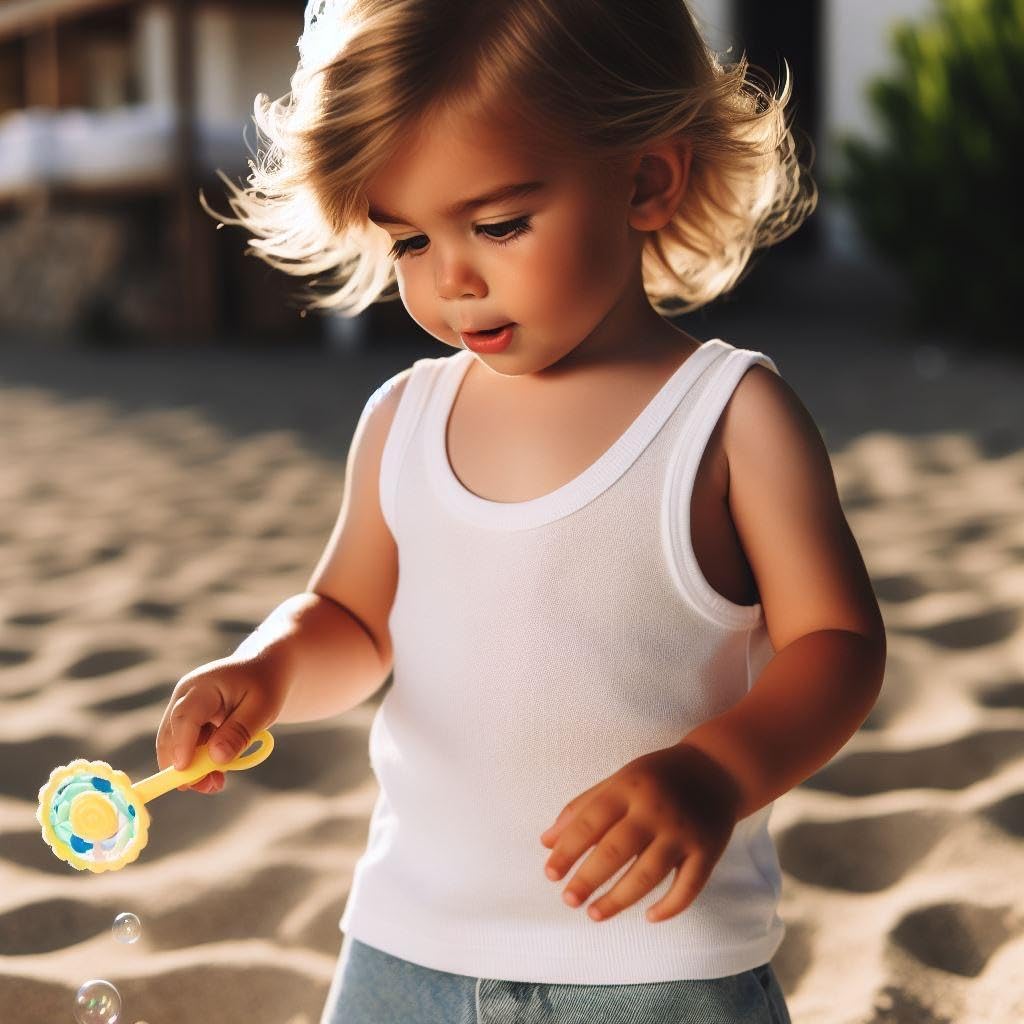 Baby Cotton Undershirt, Unisex Tanktop for Newborn, Infant and Toddler White