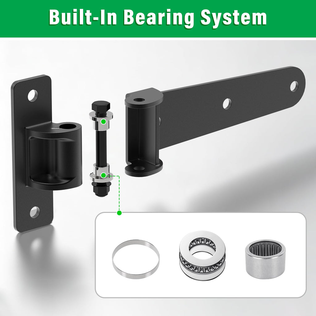 Heavy Duty Gate Hinges for Farm & Driveway Gates, 2 Pack