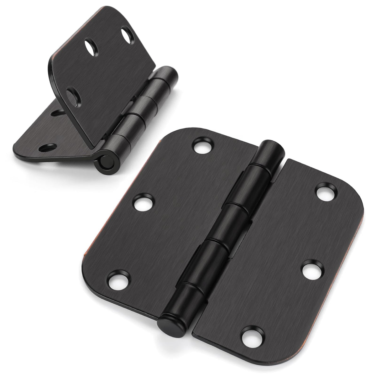 48 Pack Oil Rubbed Bronze Door Hinges 3.5 Inch Brushed Bronze Interior Door Hinges with 5/8" Radius Corner Removable