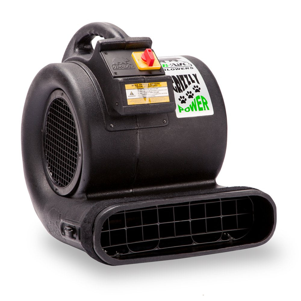 Grizzly Gp-1 1 HP 3550 CFM Air Grizzly Mover Carpet Dryer Floor Fan for Water Damage Restoration Equipment & Pet Cage