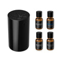 AN8 Waterless Essential Oil Diffuser Starter Kit, Black
