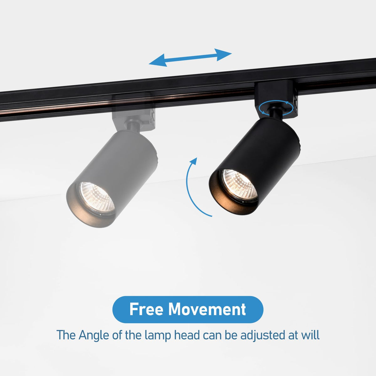 Plug in Track Lighting with Power Cord, GU10 Track Lighting Kit with Track Rail, Modern Kitchen LED Track