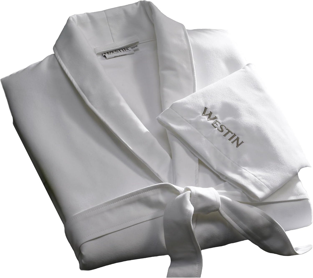 Spa Robe - Soft, Absorbent Microfiber Robe - White Lightweight Hotel Bathrobe - One Size