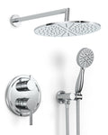 Metal Rain Shower System with Handheld, Valve and Trim Kit