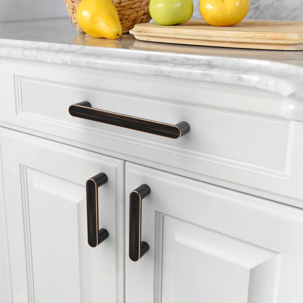 10 Pack 10 Inch(254mm) Oil Rubbed Bronze Kitchen Cabinet Handles, Cabinet Pulls Kitchen Cabinet Hardware Cupboard