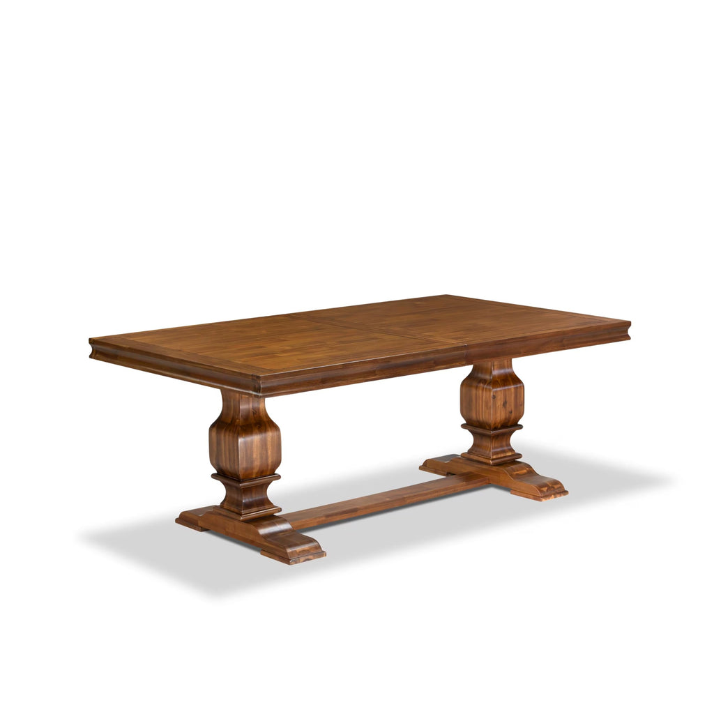 By - LKT-AWA-TP - A Dining Table with Removable Rectangular Tabletop - Antique Walnut Finish