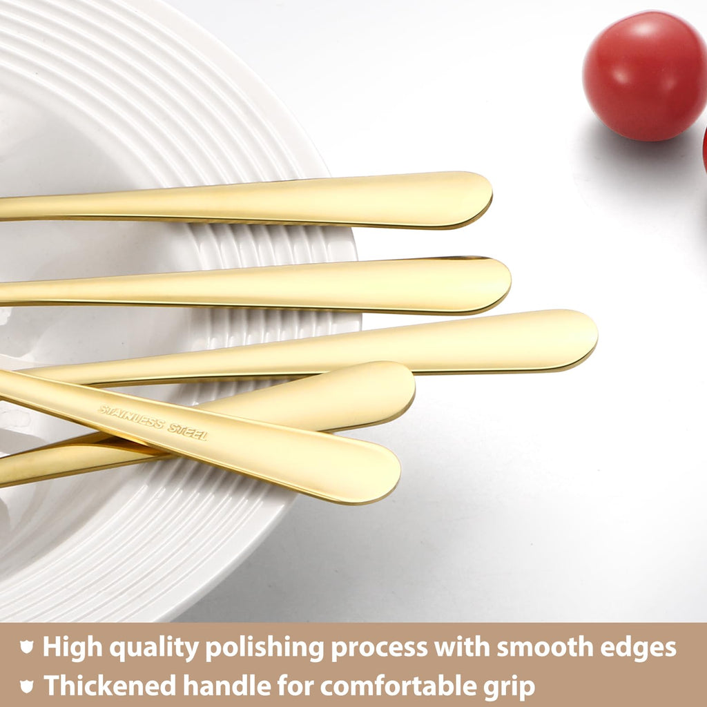 32-Piece Forks and Spoons Set, Premium Stainless Steel Silverware, Mirror Polished & Dishwasher Safe, Food Grade