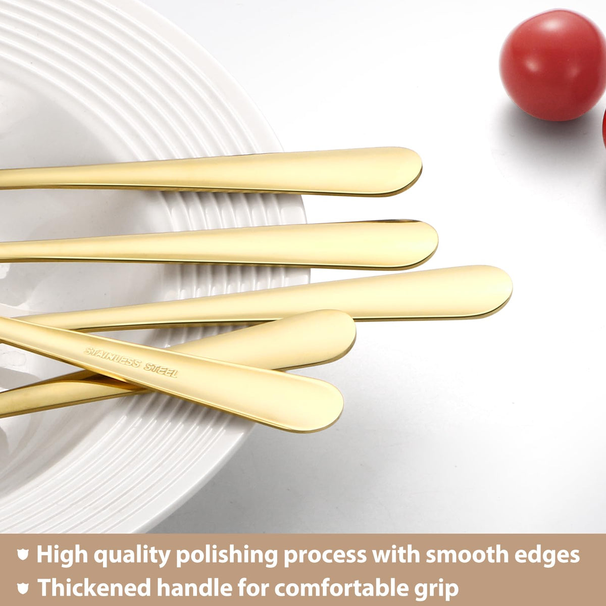 32-Piece Forks and Spoons Set, Premium Stainless Steel Silverware, Mirror Polished & Dishwasher Safe, Food Grade