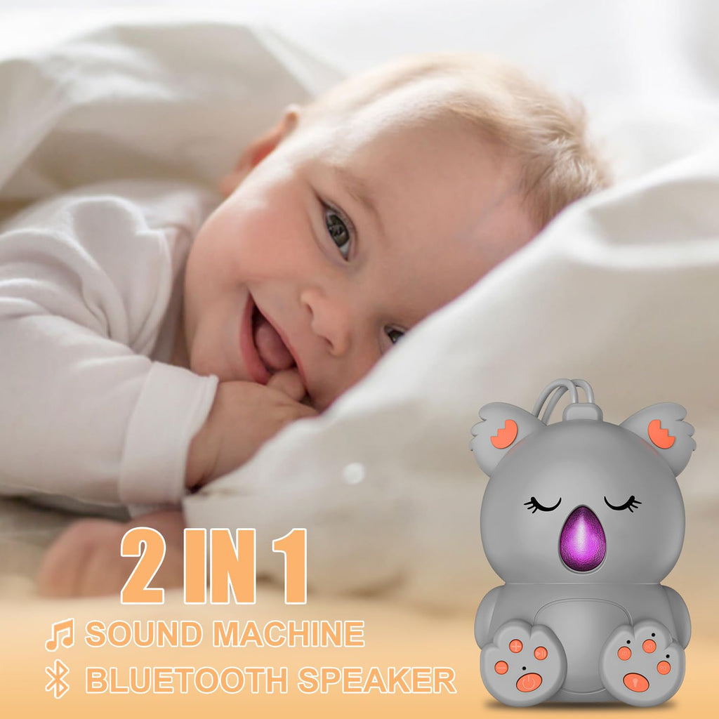 White Noise Sound Machine & Bluetooth Speaker for Baby Sleep Aid