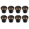 Landscape Lighting 8PK Low Voltage Well Lights 6 Watt LED 120 Lumen 12V AC In-Ground Lights 3000K Warm White