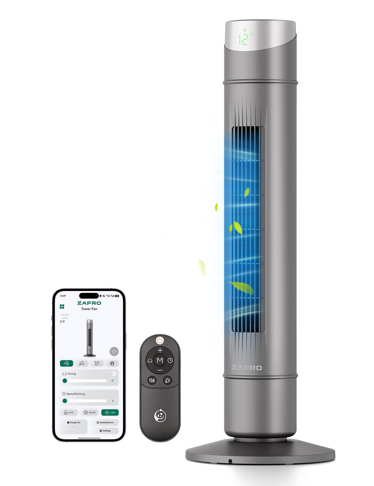 Smart Tower Fan ,Upgraded DC Motor Fans that Blow Cold Air
