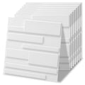 20 Pack Decorative 3D Wall Panels, 19 Sq.Feet PVC Interior Wall Décor, 11.8"x11.8", White