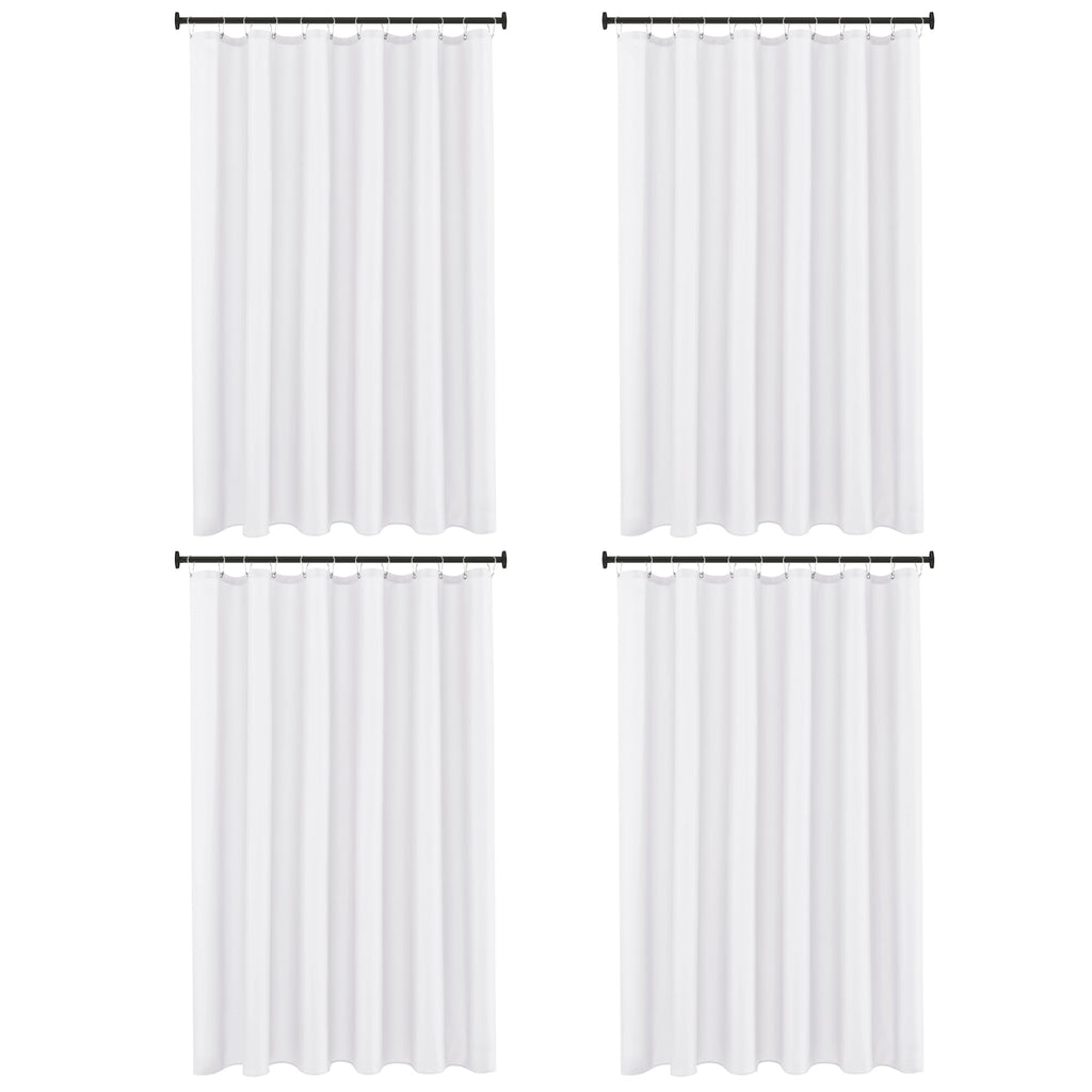Fabric Shower Curtain Liner 72x72 Inch-White Shower Liners with Magnets